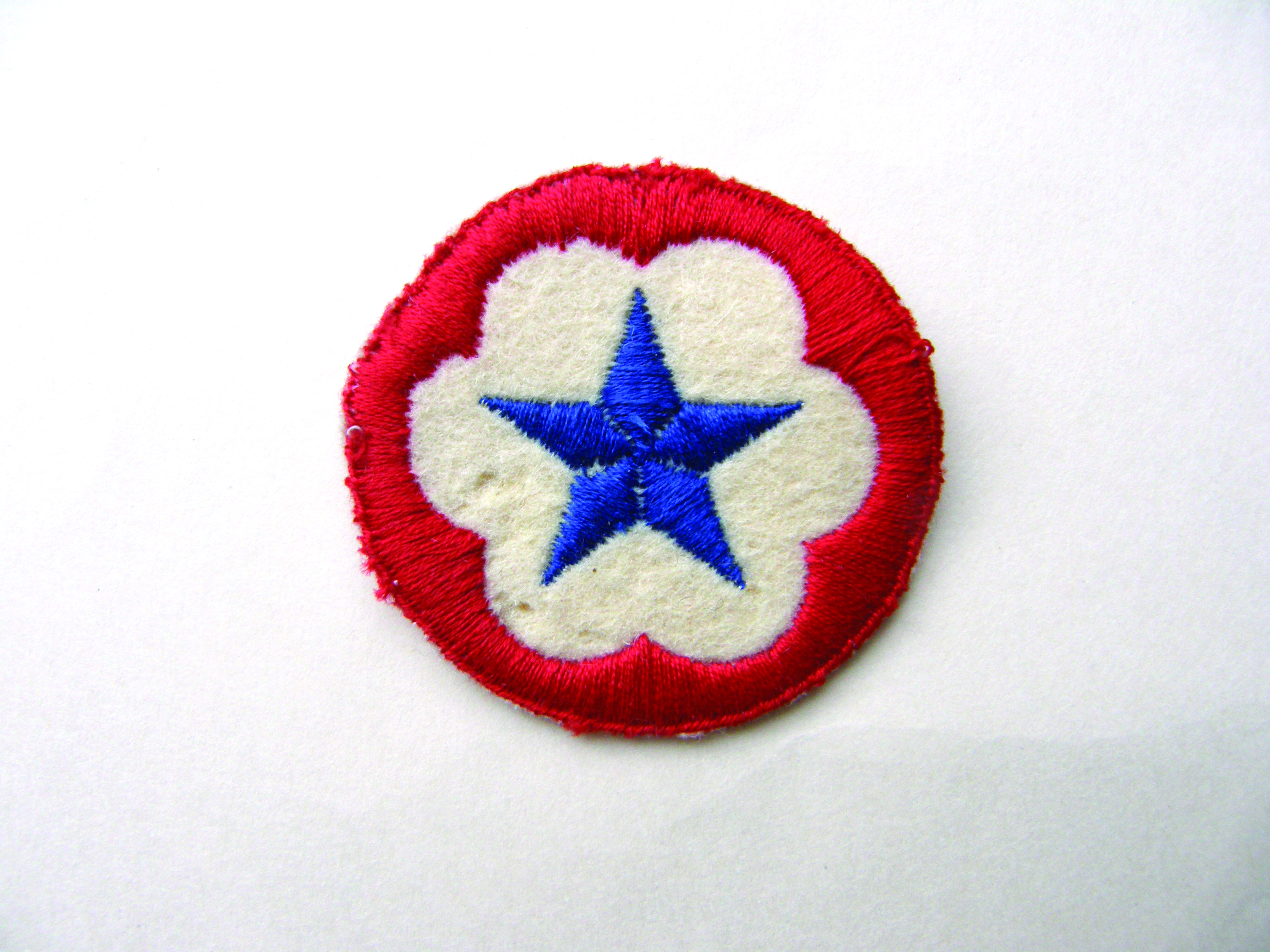 The first patch used by TDS, commonly known as the “Texaco star.” (Photo courtesy of Fred Borch III)